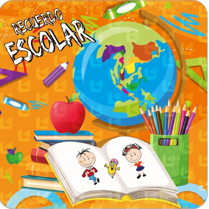 Folder mundo fondo naranja