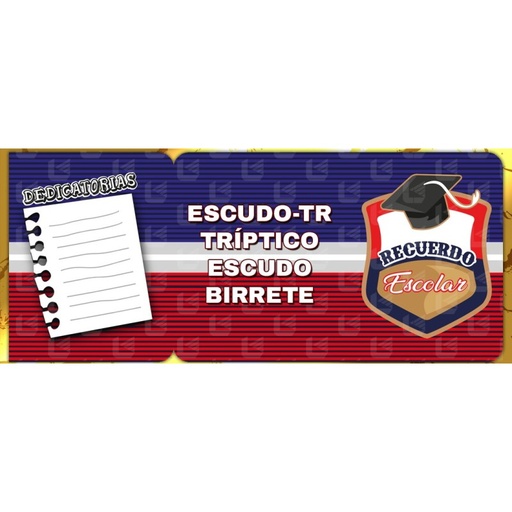 [Tríptico escudo birrete] Tríptico escudo birrete