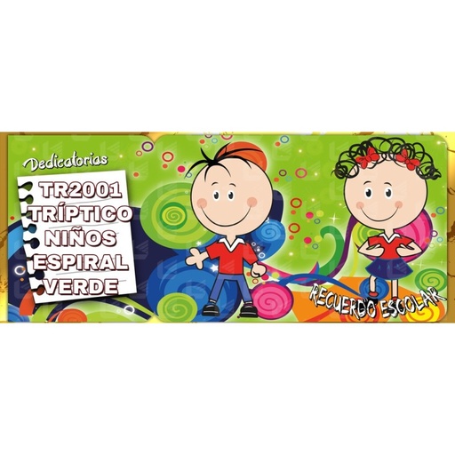 [Tríptico niños espiral verde] Tríptico niños espiral verde